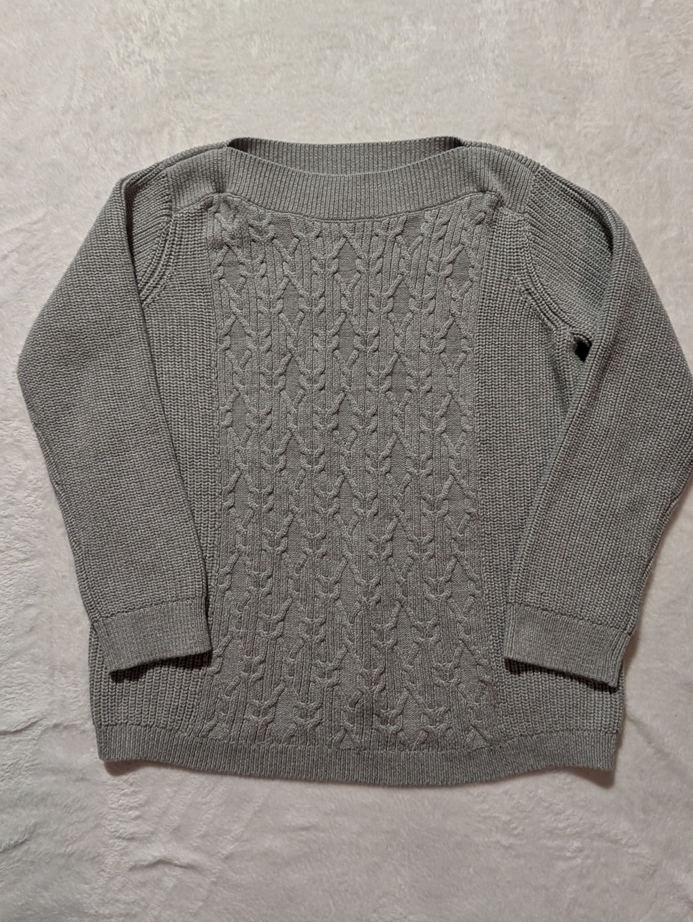 Tommy Hilfiger Cable-Knit Boat-Neck Sweater Grey L